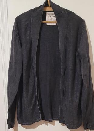 Карддиган серый унисекс без застежки хлопок tom tailor размер s-m
