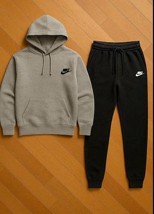 Спортивный костюм на флисе ❄️, худи и штаны nike