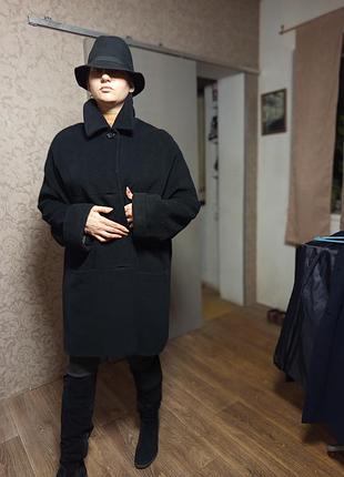 Шикарное шерстяное полупальто с добавлением ангоры dinomoda