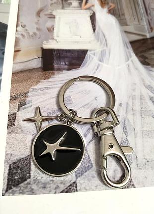 Брелок для ключів підвіска на сумку джинси кільце  зірка емаль