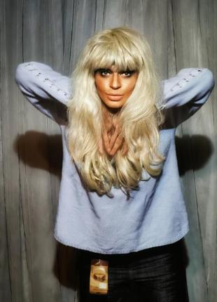 Пуловер джемпер коттон хлопок с кружевом m&co