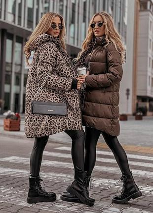 Крута жіноча подовжена двостороння куртка