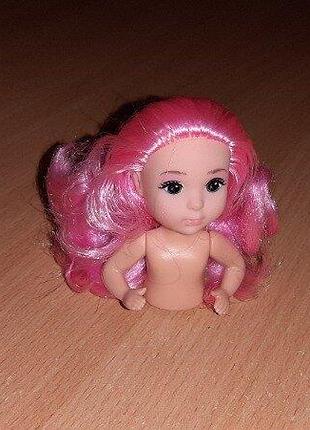 Голова куклы с розовыми волосами и торсом маленькая внимательно читайте условия пересылки!