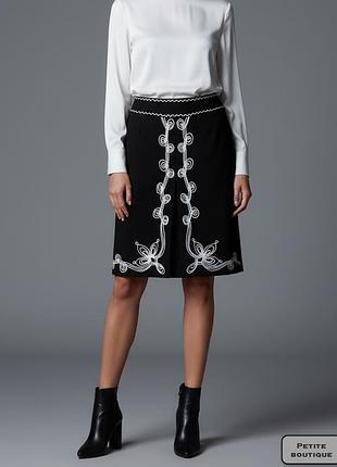 Вовняна стильна спідниця з візерунками