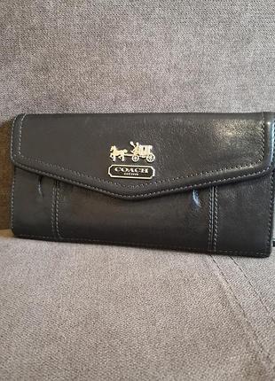 Женский кошелек кожаный coach