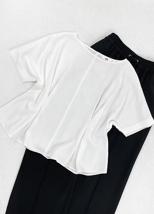 Біла блуза uniqlo тканина поліестер розмір s