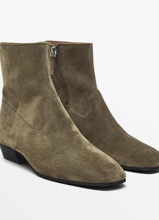 Ботинки замшевые massimo dutti