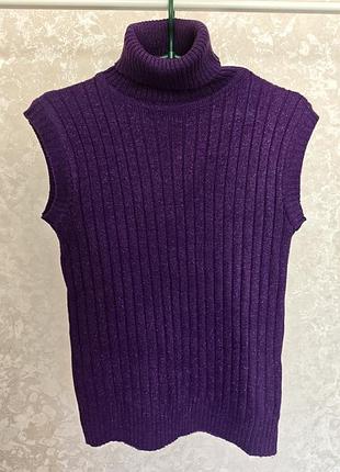 Свитер безрукавка чернильного цвета на 48-50 украинский размер