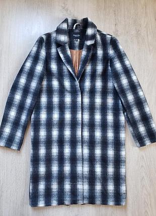 Пальто brave soul черно-белая клетка 8-10 р-ру.