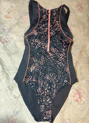 Класний спортивний купальник з утяжкою та блискавкою під шию тренування басейн пляж