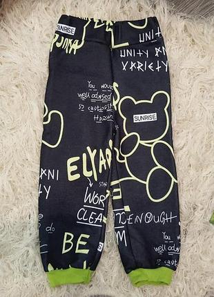 Джогеры, штаны на утеплителе с принтом унисекс