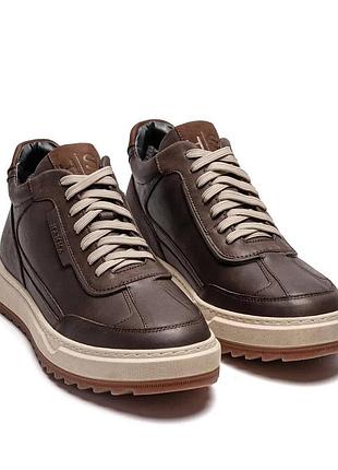 Ботинки мужские hamma зимние кожаные шерсть коричневые 40-45