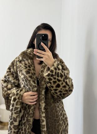 Шуба з штучного хутра, лео