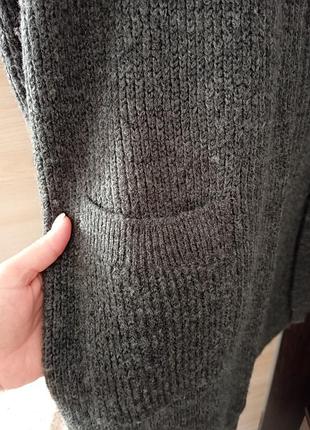Вязаный теплый кардиган 9