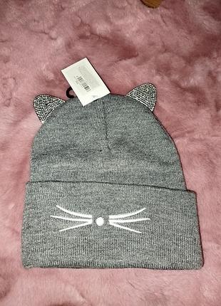 Шапка кошачьи ушки