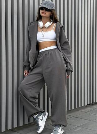 Базовый костюм oversize худи удлиненная джоггеры на фиксаторах 🖤 new collection