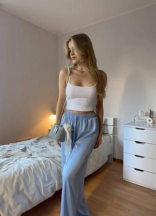 Удобные женские шелковые брюки