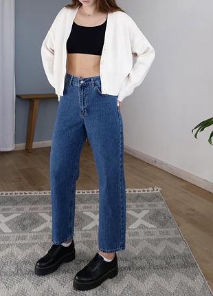 Темно-сині прямі джинси m 38 / синие прямые джинсы