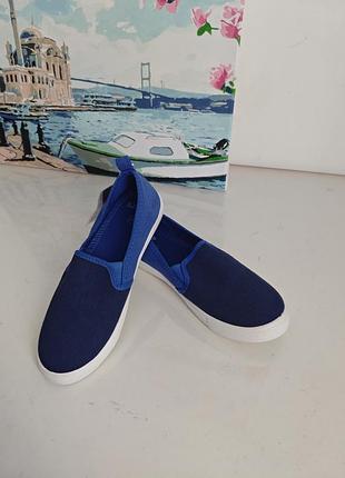 Макасины слипоны текстильные кроссовки