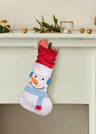 Большая рождественская чулка для подарей,100×30см