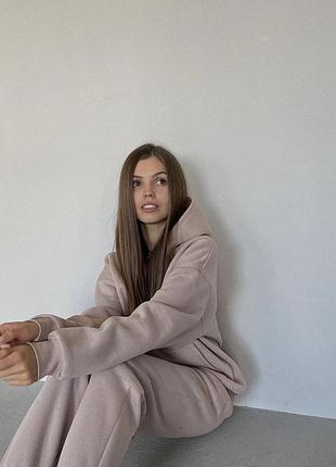 Костюм спортивный женский худи+джогеры классный стильный практичный