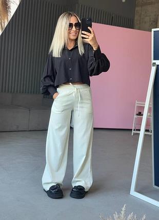 Вельвето брюки на резинці