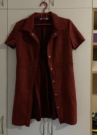 Сарафан темно червоний
