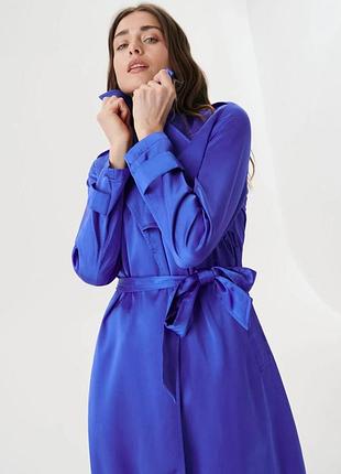 Сатиновый плащ тренч кардиган sinsay