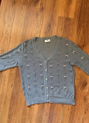 Кардиган с вышивкой р. 50-53