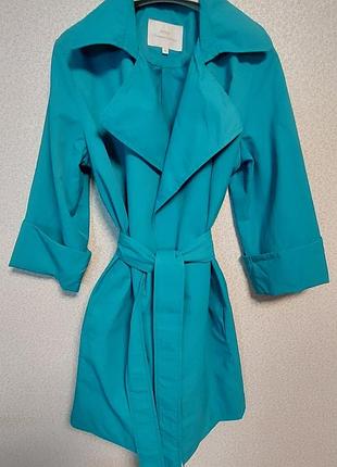 Стильный бирюзовый женский тренч/плащ ostin