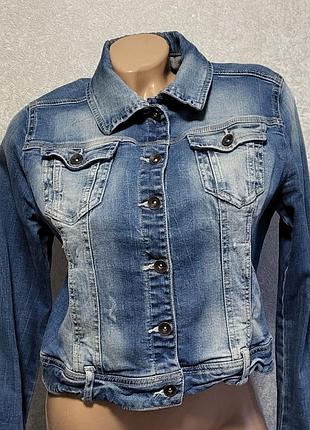 Джинсовий укорочений жакет