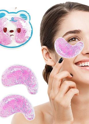 Гелеві маски для зняття стресу і сухості шкіри догляд за зоною навколо очей рожеві 29484