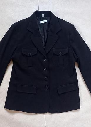 Брендовый черный плотный пиджак жакет biaggini, 14 размер.