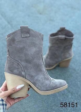 Женские сапоги сапожки казаки ботинки полусапожки натуральная замша замшевые