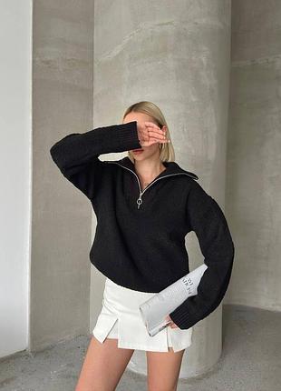Half-zip светр з трикотажу
