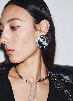 Металлические серьги-пластины