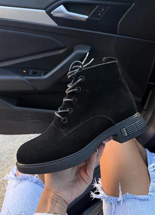 Натуральна замша черевики жіночі осінь