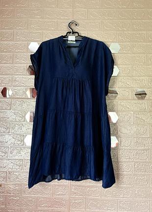 Джинсова сукня плаття туніка натуральна тканина батал великого розміру 58 60 італія