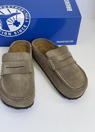Замшеві шльопанці  мюлі клоги birkenstock naples біркенсток