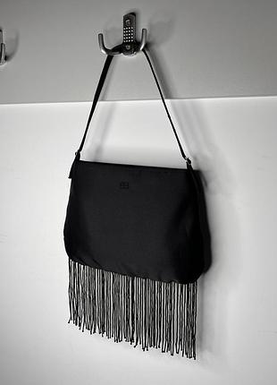 Чорна жіноча сумочка з бісером billy bag