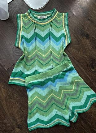 Яскравий вʼязаний костюм by clara xs/s