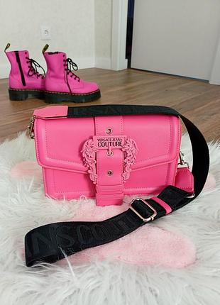 Оригінальна сумочка versace jeans couture pink версаче рожева