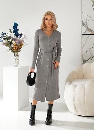 Платье вязки длины миди