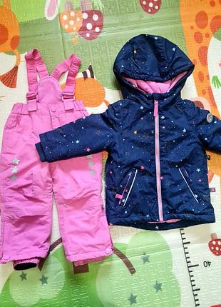 Зимний комбинезон, костюм куртка и штаны cool club 80 размера, на девочку