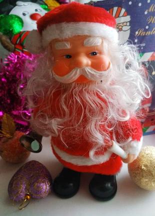 Винтажный дед /дедушка мороз/санта клаус с мешком /новогодний декор/статуэтка в коробке