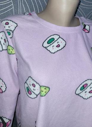 Новый теплый мягкий флисовый джемпер свитшот