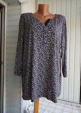 Коттонова трикотажна блуза-олія великого розміру батал