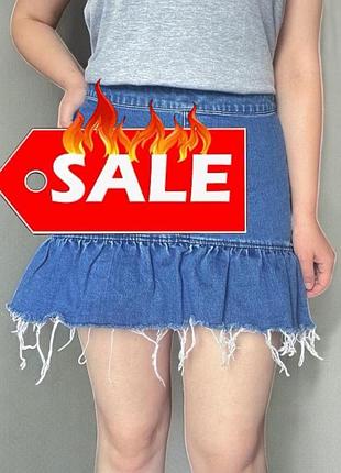 Джинсова спідниця міні