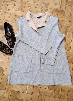 Кардиган жіночий m&s 14, пальто жіноче сірий колір, стильний жіночий верхній одяг