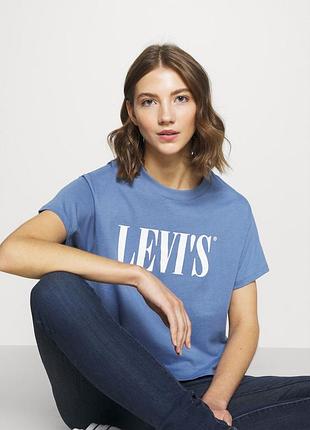Голуба футболка бавовняна футболка levi’s